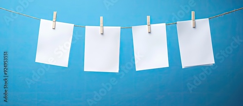 Empty sheets of paper hangi...