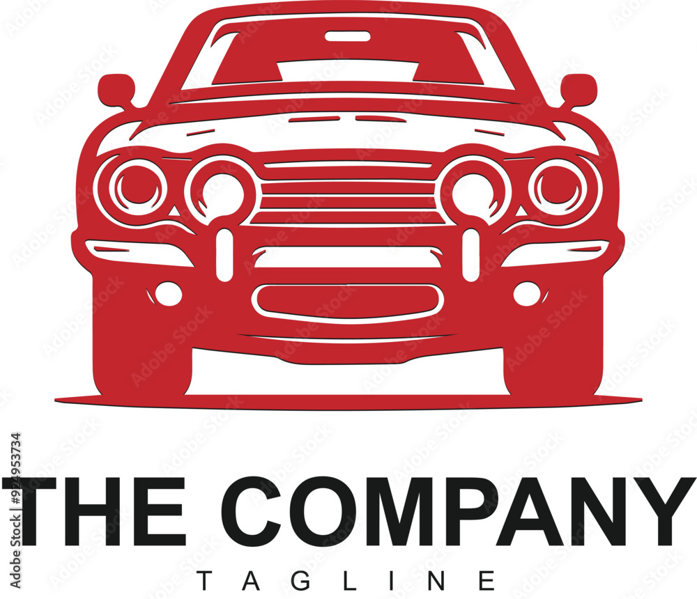 Obraz premium Sports Car Logo Icon Motor Vehicle Silhouettes for Auto Garage and Dealership Branding