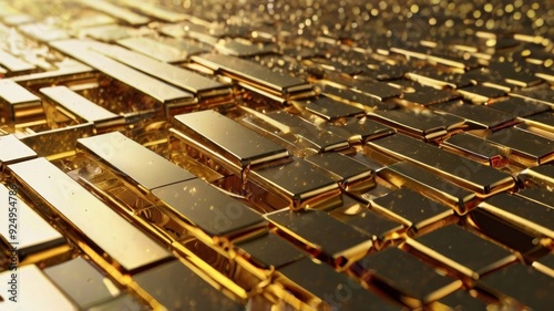 golden Abstract high tech digital technology background