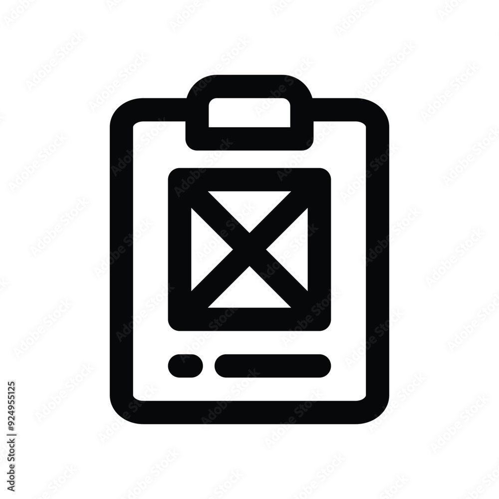 clipboard icon. vector line icon for your website, mobile, presentation, and logo design. clipboard icon. vector line icon for your website, mobile, presentation, and logo design.