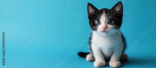 black and white kitten set ...