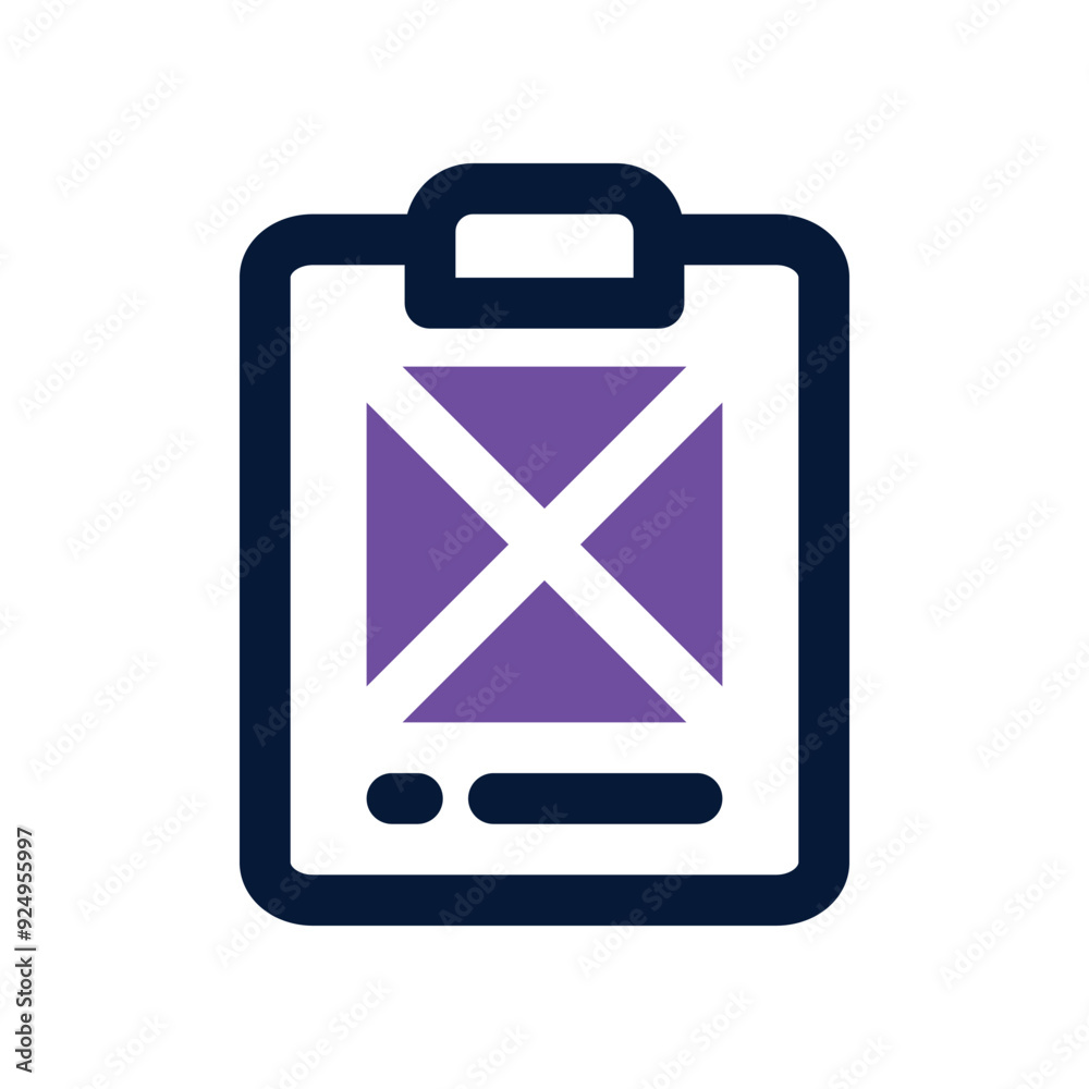 clipboard icon. vector dual tone icon for your website, mobile, presentation, and logo design.