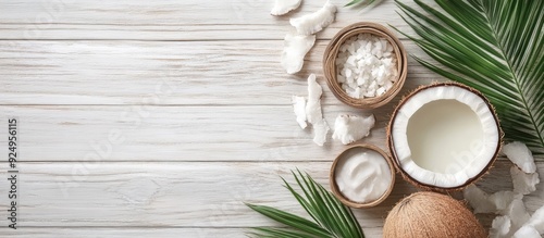 Coconut spa products on a l...