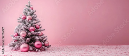 Pink decorated Christmas tr...