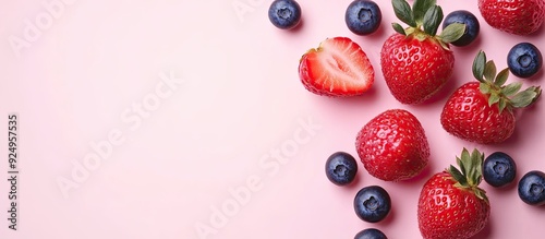 Strawberries and blueberrie...