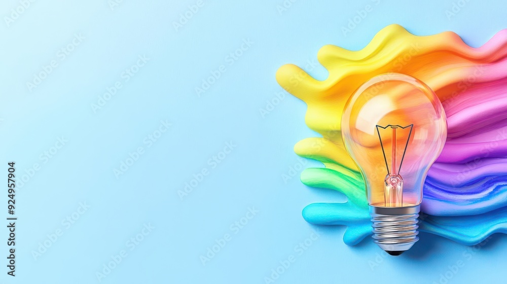Breakthrough, flat design, top view, innovation theme, watercolor, vivid Breakthrough, flat design, top view, innovation theme, watercolor, vivid