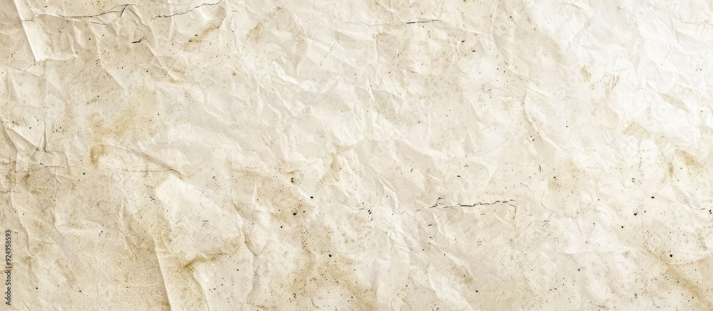 Fototapeta premium White beige paper background texture with a light rough spotted blank copyspace