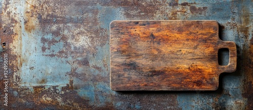 Top view of a wooden cuttin...