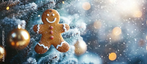 Gingerbread man ornament on...