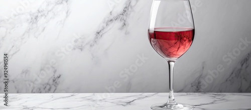 glass of red wine on marble...