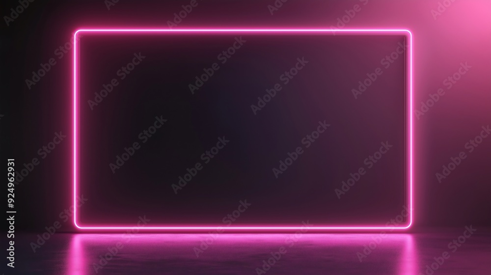 Stylish Glowing Pink Neon Frame for Modern Decor Stylish Glowing Pink Neon Frame for Modern Decor
