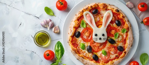 Adorable bunny pizzas featu...