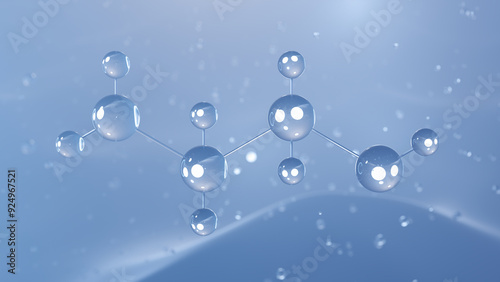 cysteamine molecular structure, 3d model molecule, organosulfur compound, structural chemical formula view from a microscope photo