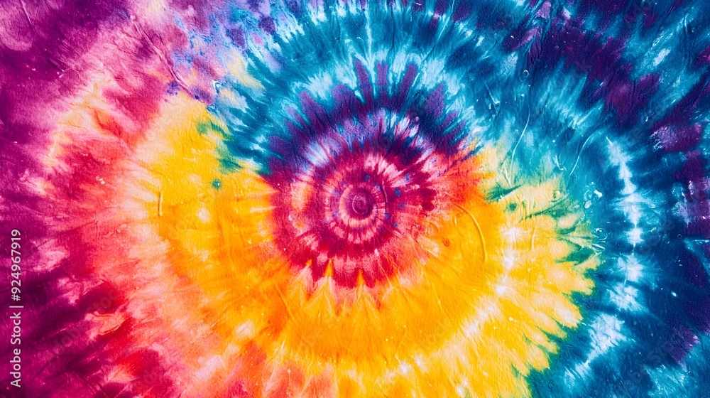 Vibrant Psychedelic Spiral Pattern with Dazzling Tie-Dye Kaleidoscope Effect Vibrant Psychedelic Spiral Pattern with Dazzling Tie-Dye Kaleidoscope Effect