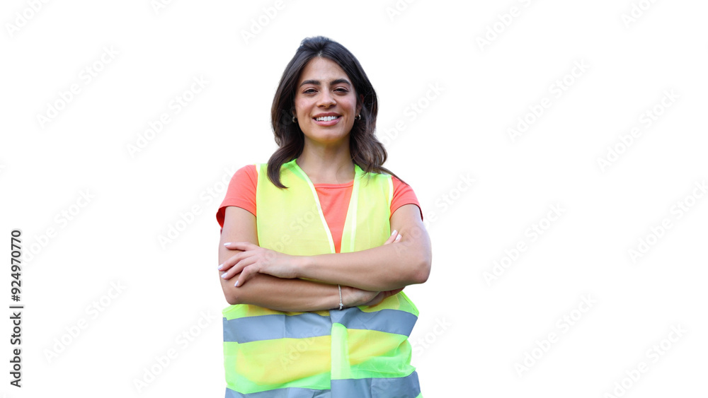 Portrait of a professional female bus driver Portrait of a professional female bus driver
