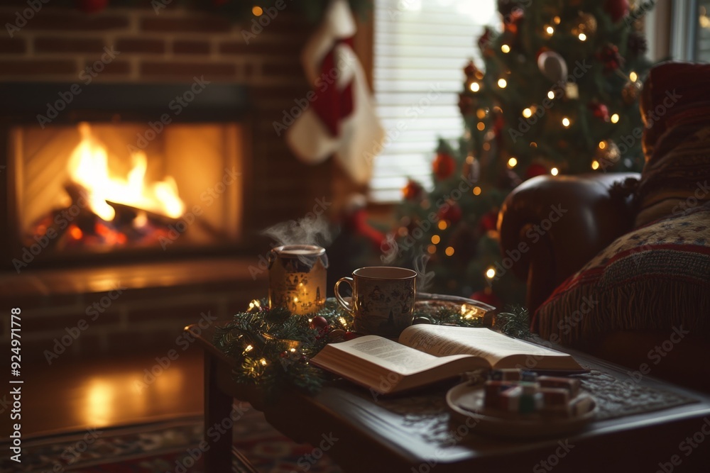Snuggle up with a warm cup of hot cocoa and a good book by the crackling fire on a snowy Christmas morning. The perfect setting to relax and unwind. Snuggle up with a warm cup of hot cocoa and a good book by the crackling fire on a snowy Christmas morning. The perfect setting to relax and unwind.