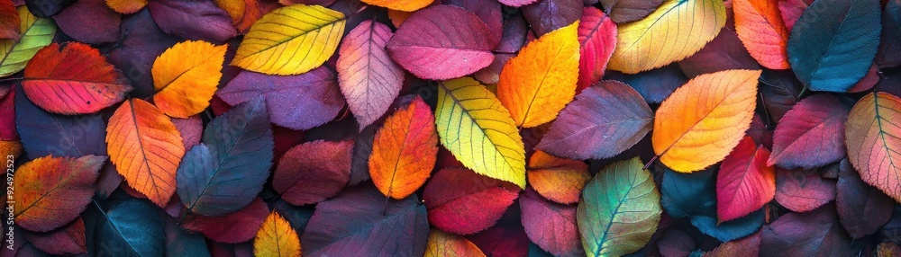 Vibrantly colored leaves create a stunning visual tapestry, showcasing the beauty of nature in a rich array of hues. Vibrantly colored leaves create a stunning visual tapestry, showcasing the beauty of nature in a rich array of hues.