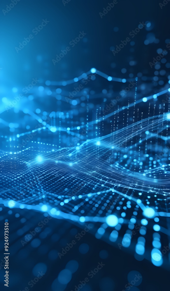 Blue digital networking, internet, cyber and business background Blue digital networking, internet, cyber and business background