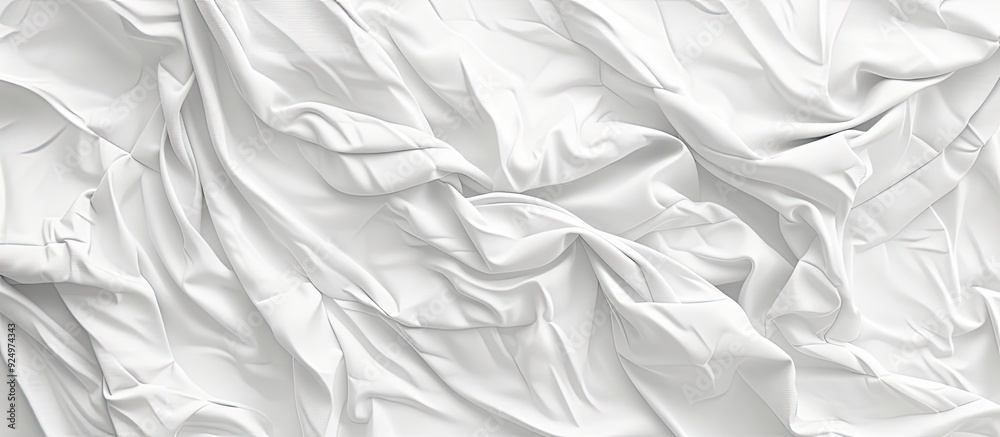 Obraz premium A white poster background with creases and wrinkles offers a visually interesting texture ideal for displaying text and images with copy space image