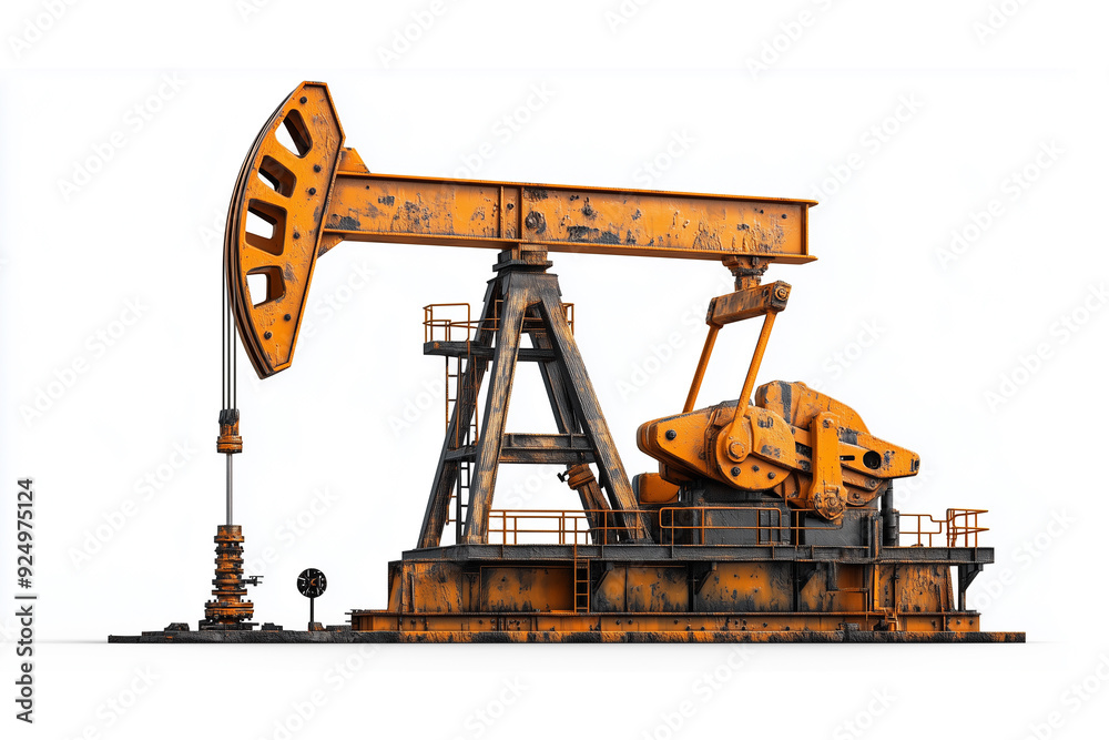 Oil pump on white background. Oil pump on white background.