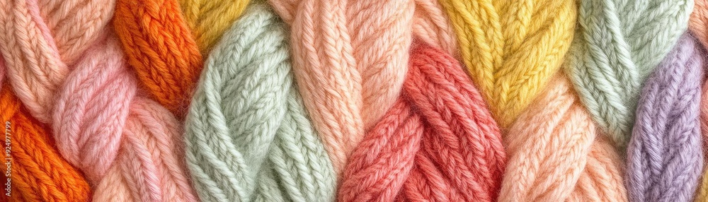 Colorful strands of yarn in various shades, perfect for crafting, knitting, or crochet projects. Vibrant and inviting textures.