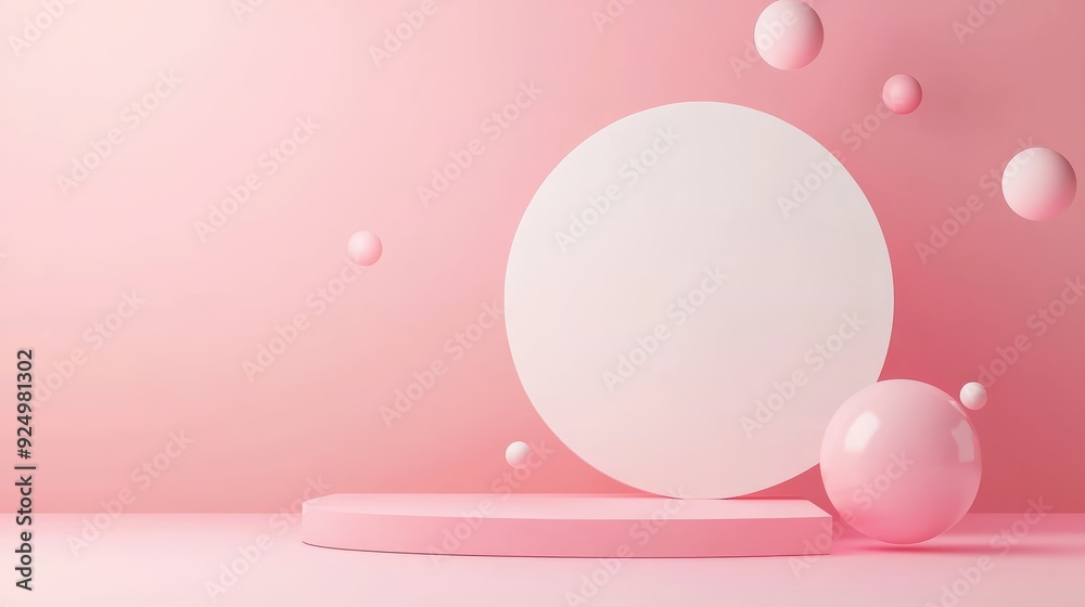 A serene and minimalistic composition featuring geometric shapes in soft pink tones, evoking a sense of calm and creativity. A serene and minimalistic composition featuring geometric shapes in soft pink tones, evoking a sense of calm and creativity.
