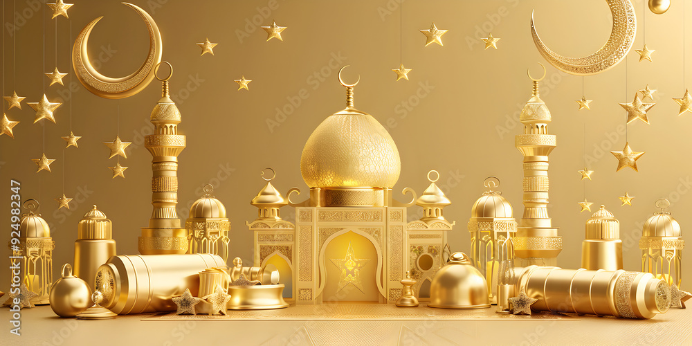 Stunning Mosque Setting for Eid Mubarak and Eid Ul-Adha Stunning Mosque Setting for Eid Mubarak and Eid Ul-Adha