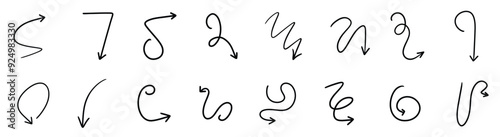 Abstract Arrow Doodle Collection. Vector