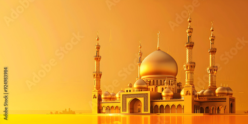 Eid Mubarak Mosque Majesty Eid UlAdha Background photo