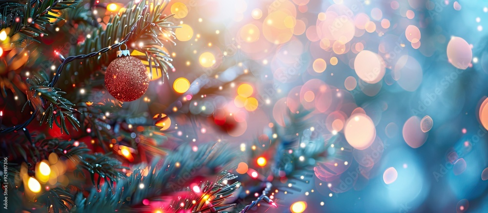 Vibrant bokeh lights creating a beautiful Christmas atmosphere perfect for a copy space image Vibrant bokeh lights creating a beautiful Christmas atmosphere perfect for a copy space image