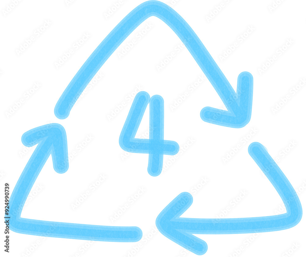 LDPE recycle symbol number 4 LDPE recycle symbol number 4