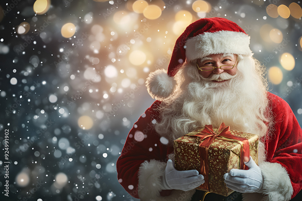 background santa claus holding the gift background santa claus holding the gift