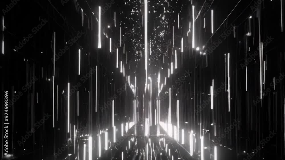 abstract futuristic digital background with glowing vertical lines light effects in dark technology science fiction smooth zoom in animation video