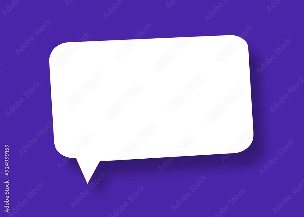 Empty speech balloon shape white paper isolated on blue background communication bubbles. Empty speech balloon shape white paper isolated on blue background communication bubbles.