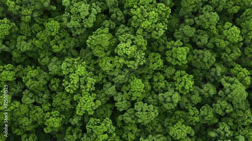 Aerial View of a Lush, Verdant Forest Canopy