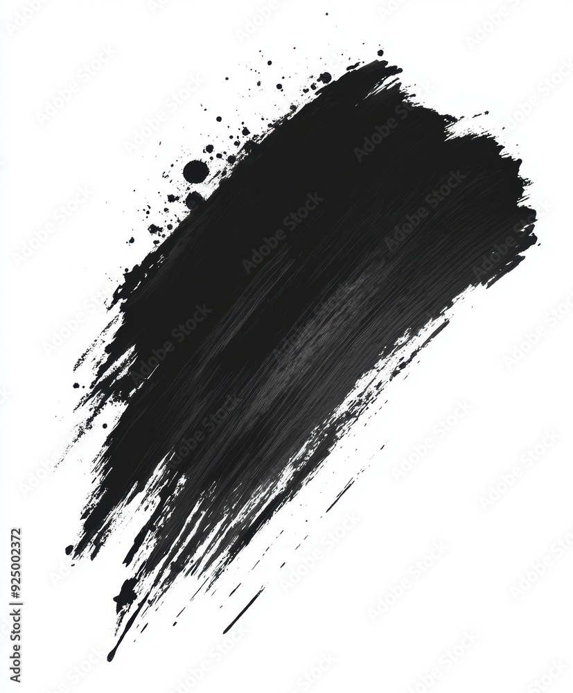 A black ink swatch vector illustration on white background A black ink swatch vector illustration on white background