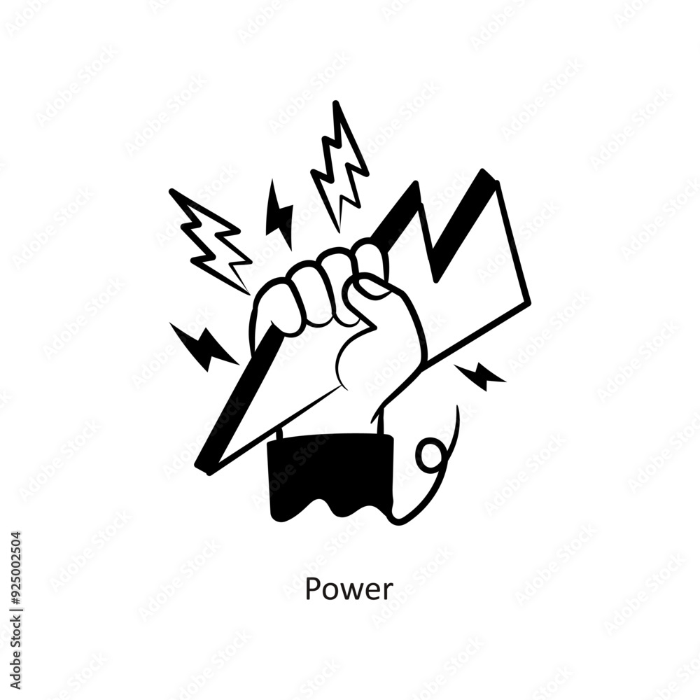 Power vector outlineStyle Design Vector Stock illustration. Power vector outlineStyle Design Vector Stock illustration.