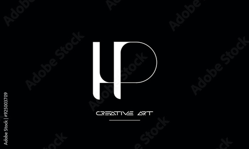 HP, PH, H, P abstract letters logo monogram