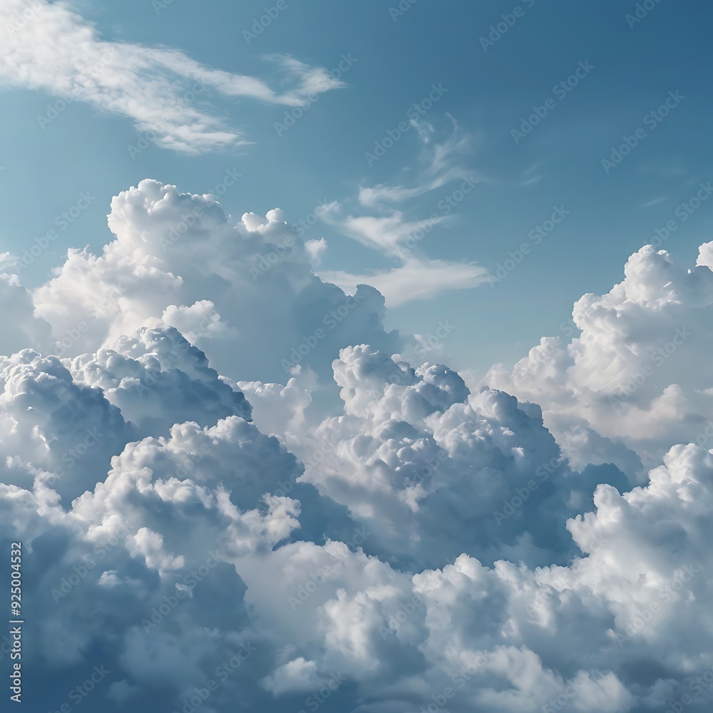 Calm Sky Background: Soft, Dreamy Cloud Patterns in Light Blue and White for a Peaceful, Airy Effect Calm Sky Background: Soft, Dreamy Cloud Patterns in Light Blue and White for a Peaceful, Airy Effect