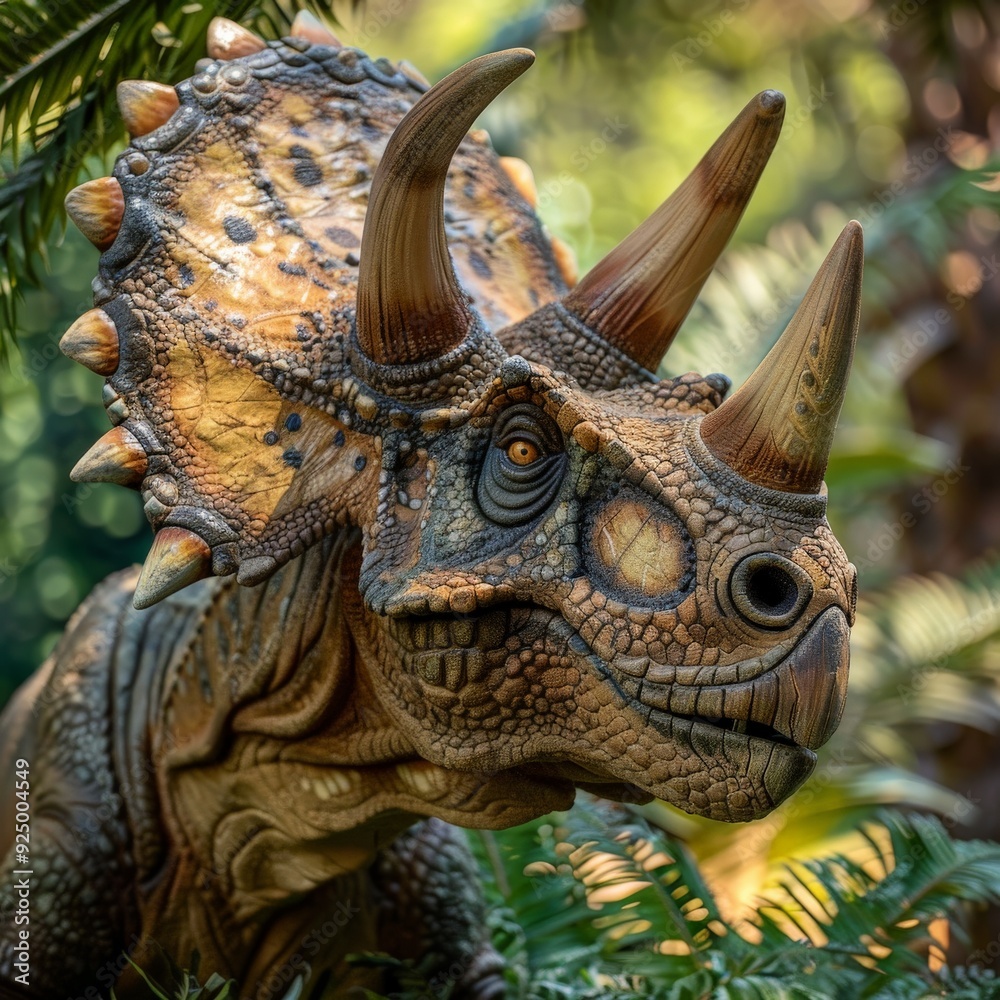 Close-up of a Triceratops Dinosaur. Close-up of a Triceratops Dinosaur.