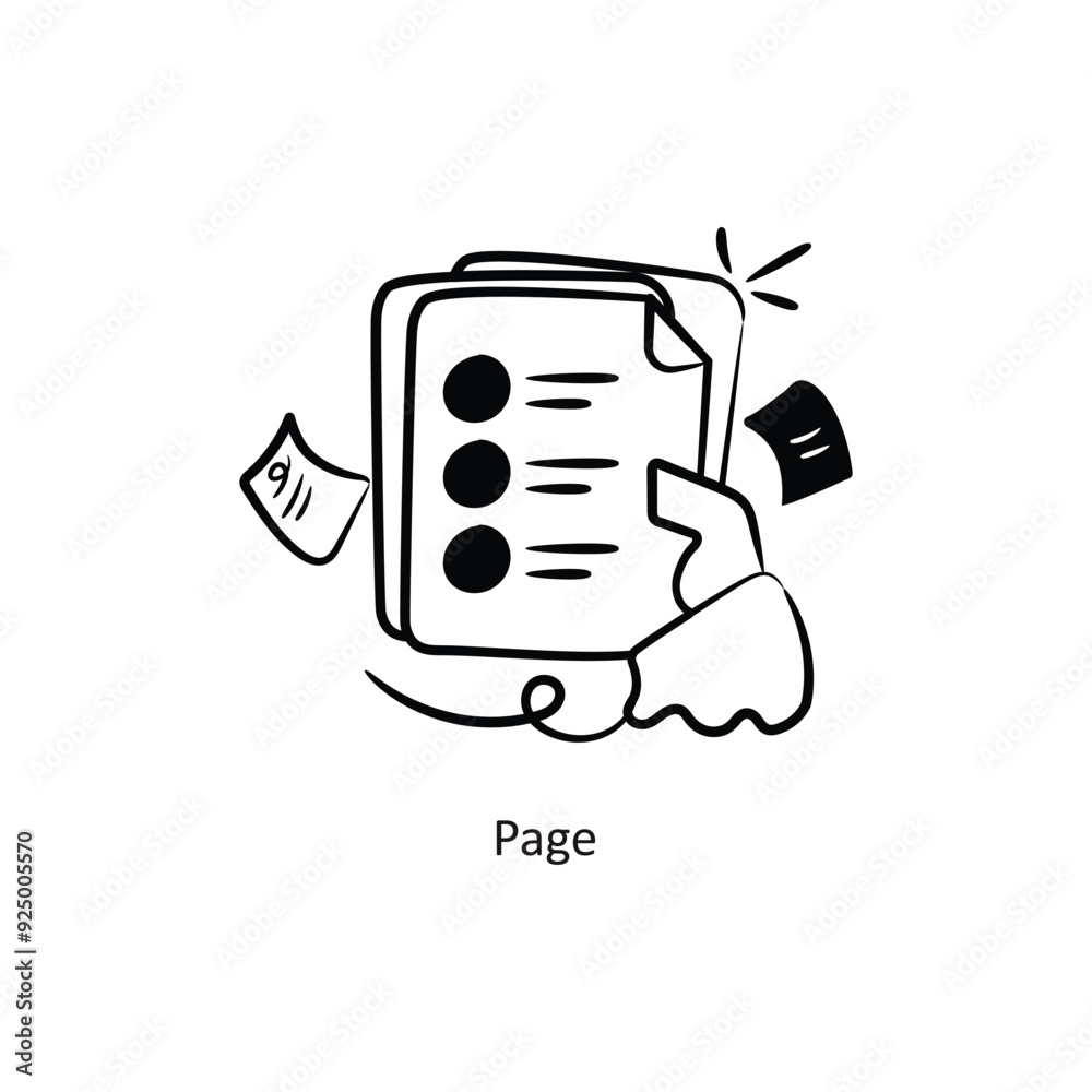 Page vector outlineStyle Design Vector Stock illustration. Page vector outlineStyle Design Vector Stock illustration.