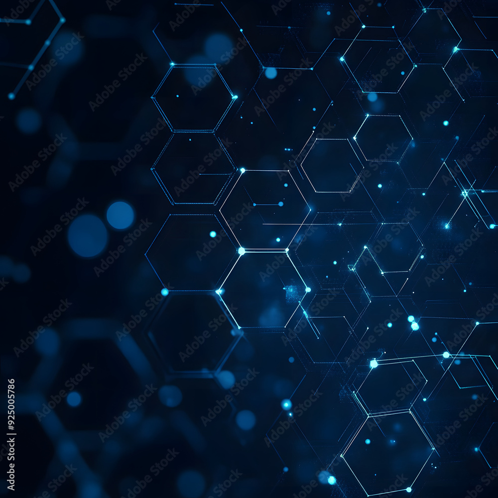 abstract blue background with hexagons abstract blue background with hexagons