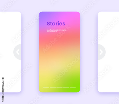 Colorful gradient vertical background. Fluid banner template vector illustration. Abstract background.