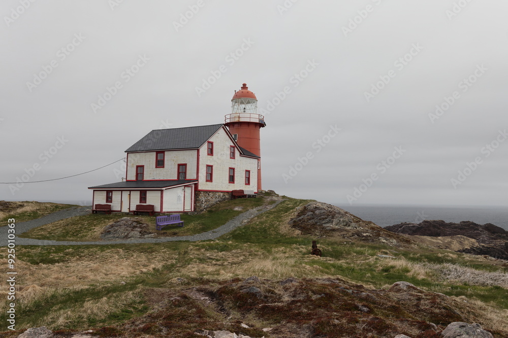 The Ferryland Lighthouse on the east coast of Newfoundland Canada The Ferryland Lighthouse on the east coast of Newfoundland Canada