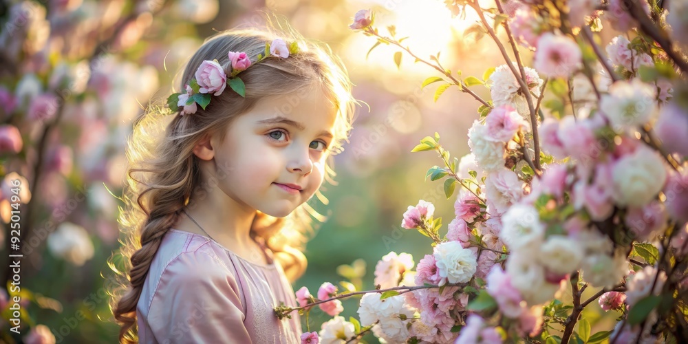 whimsical gaze amidst blooming florals soft pastel hues nostalgic morning light whispers secrets of abuelita's garden tender innocence unfolds whimsical gaze amidst blooming florals soft pastel hues nostalgic morning light whispers secrets of abuelita's garden tender innocence unfolds