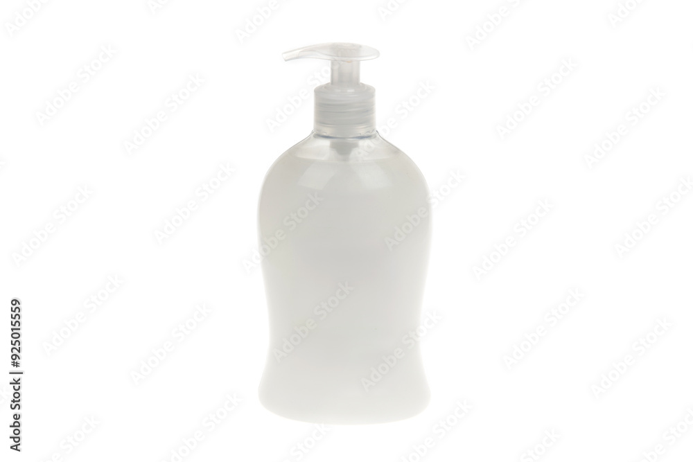 Plastic Bottle with liquid soap, isolated on white Plastic Bottle with liquid soap, isolated on white