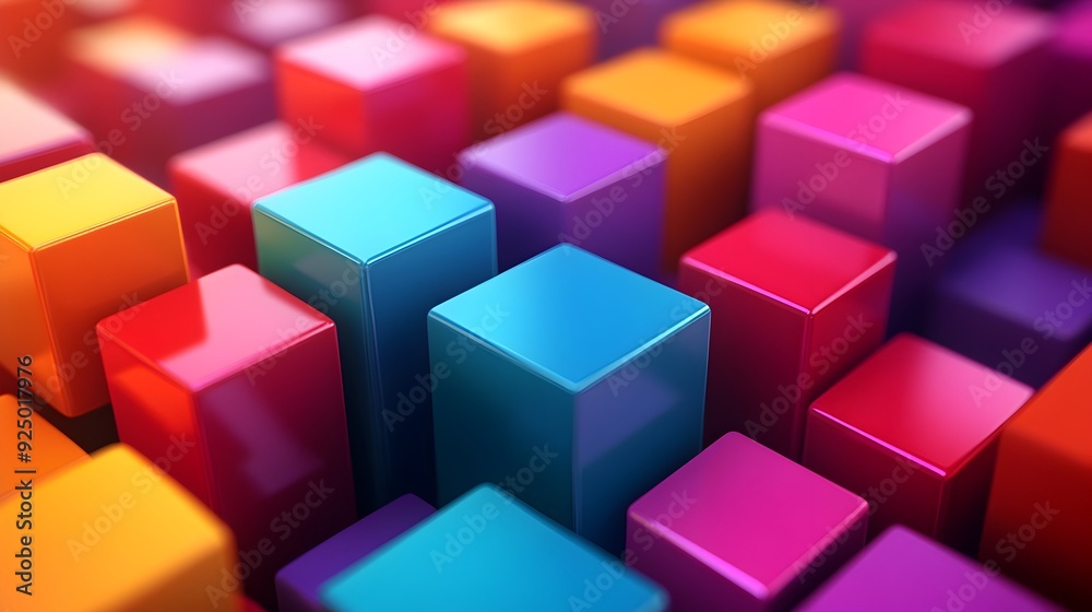 Colorful 3D Rendered of SWOT Analysis Concept with Blocks and Cubes Colorful 3D Rendered of SWOT Analysis Concept with Blocks and Cubes