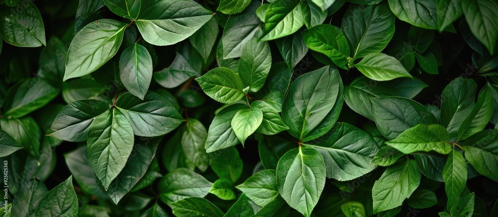 Nature background with lush green leaves providing copy space image Nature background with lush green leaves providing copy space image