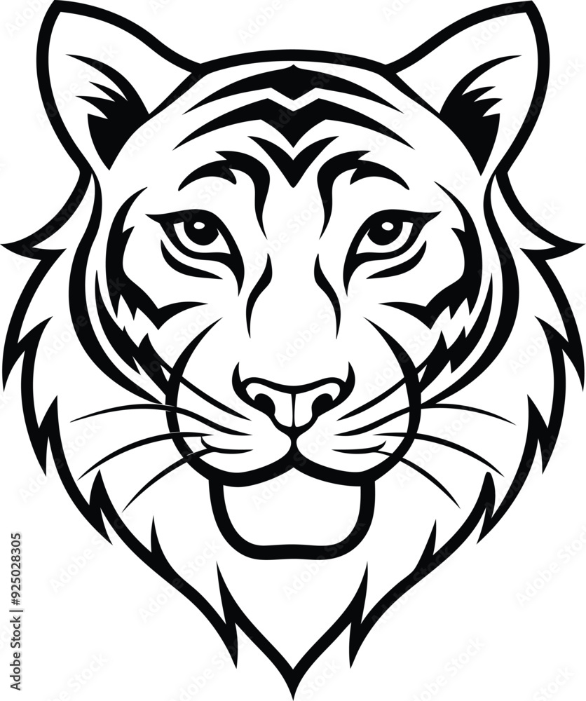 Obraz premium tiger head vector
