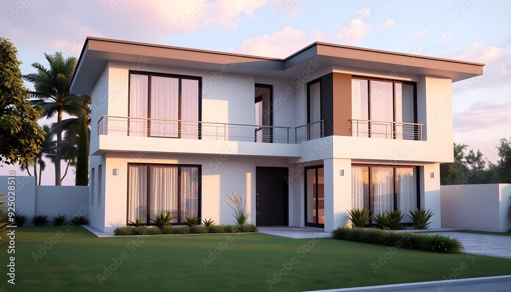 modern house in the park modern house in the park